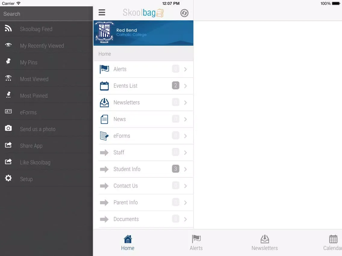 Screenshot di Red Bend Catholic College - Skoolbag iPad 