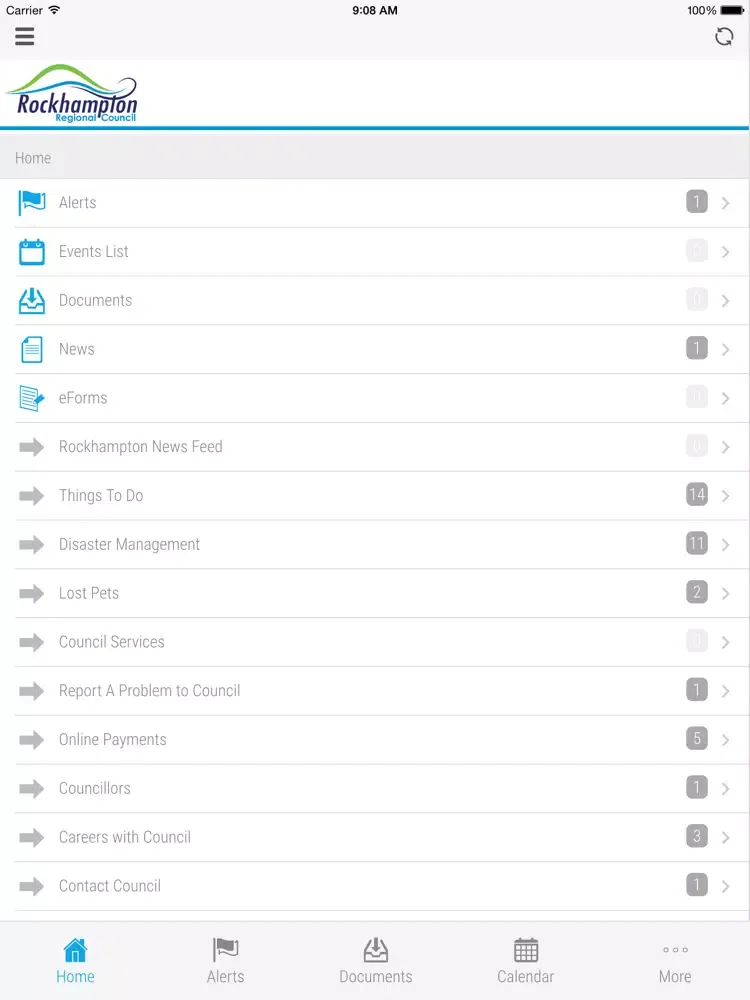 Rockhampton Regional Council - Skoolbag iPad  Screenshots