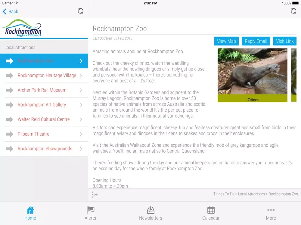 Rockhampton Regional Council - Skoolbag iPad  Screenshots