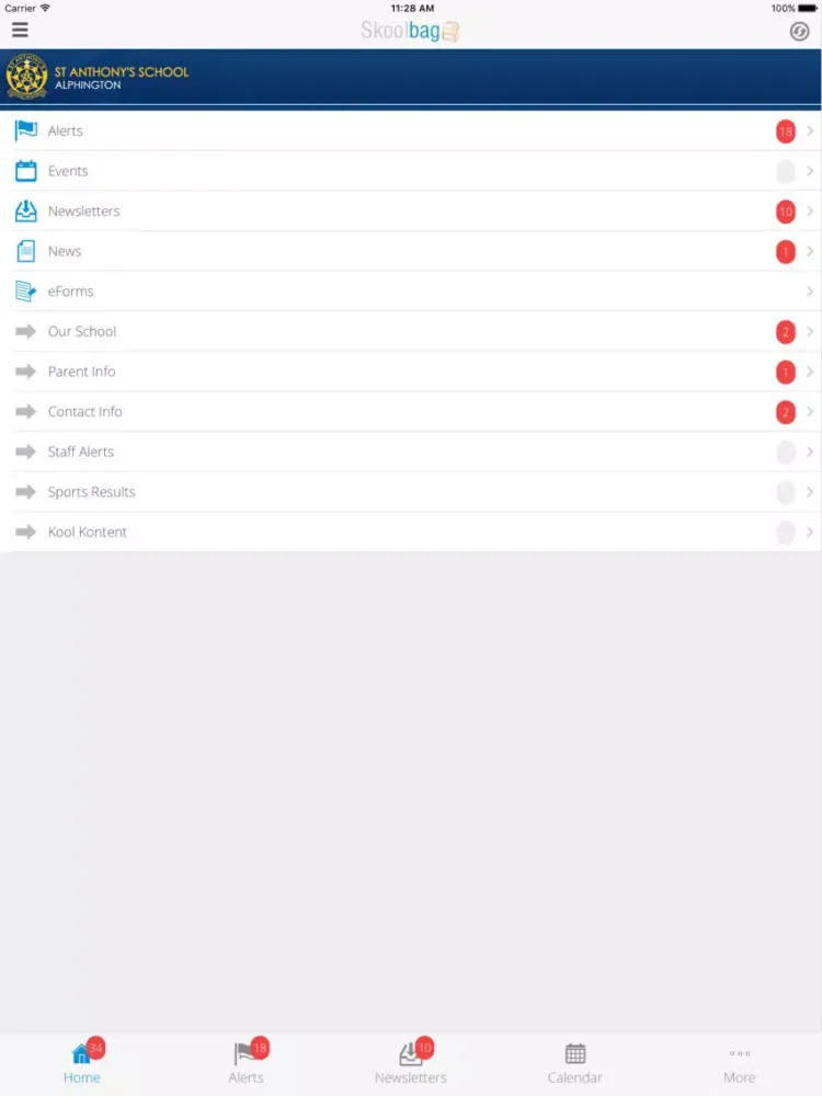 Скриншоты St Anthony's School Alphington - Skoolbag iPad 