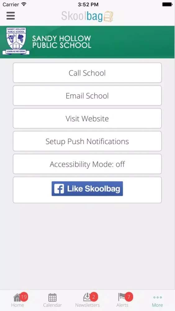 Ảnh chụp màn hình của Sandy Hollow Public School - Skoolbag