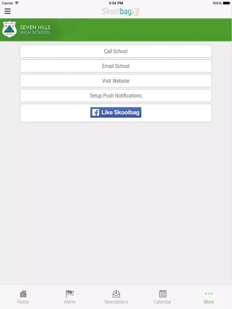 Capturas de tela do Seven Hills High School - Skoolbag iPad 