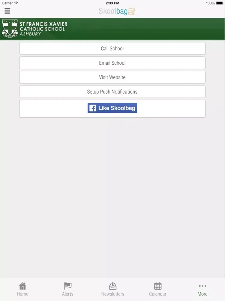 Tangkapan layar St Francis Xavier Catholic School Ashbury - Skoolbag iPad 