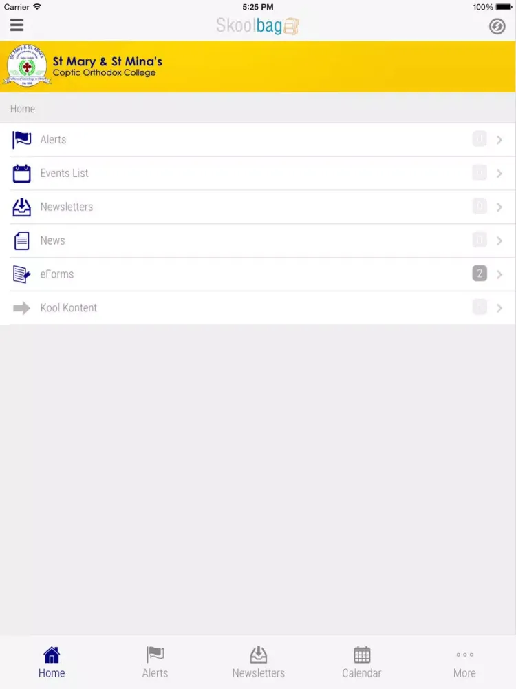 St Mary & St Mina's Coptic Orthodox College - Skoolbag iPad 应用截图