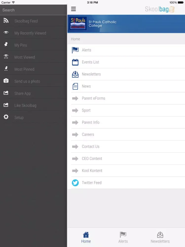 St Pauls Catholic College Greystanes - Skoolbag iPad  Screenshots