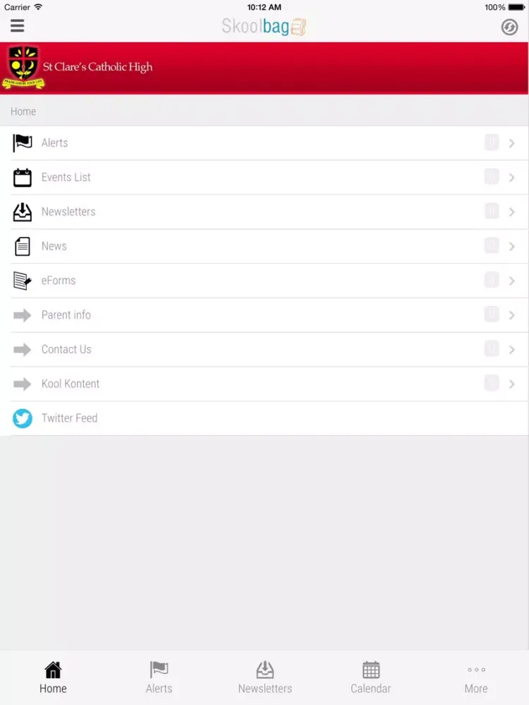 Capturas de tela do St Clare's Catholic High School Hassall Grove - Skoolbag iPad 