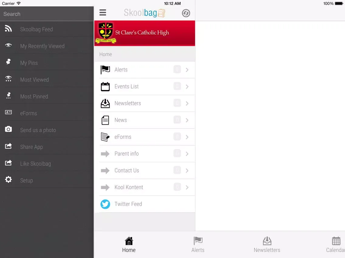 Capturas de tela do St Clare's Catholic High School Hassall Grove - Skoolbag iPad 