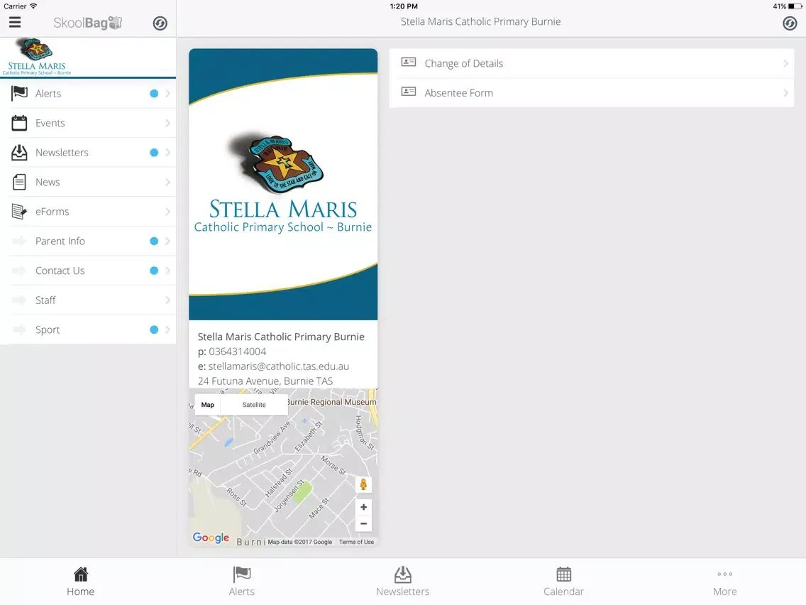 Tangkapan layar Stella Maris Catholic Primary Burnie - Skoolbag iPad 