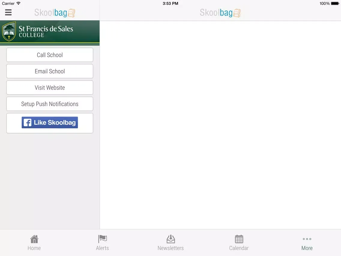 St Francis de Sales College - Skoolbag iPad  Screenshots