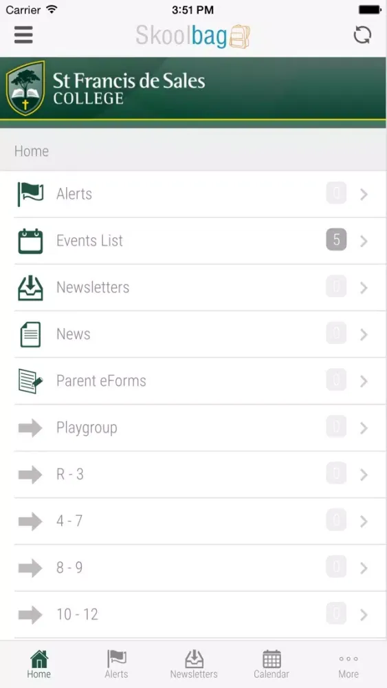 St Francis de Sales College - Skoolbag Screenshots