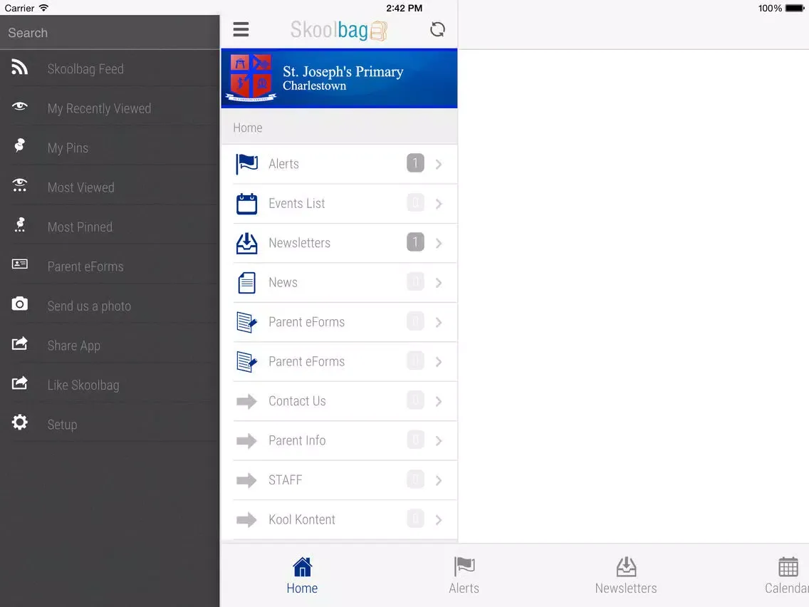 Screenshot di St Joseph's Primary School Charlestown - Skoolbag iPad 
