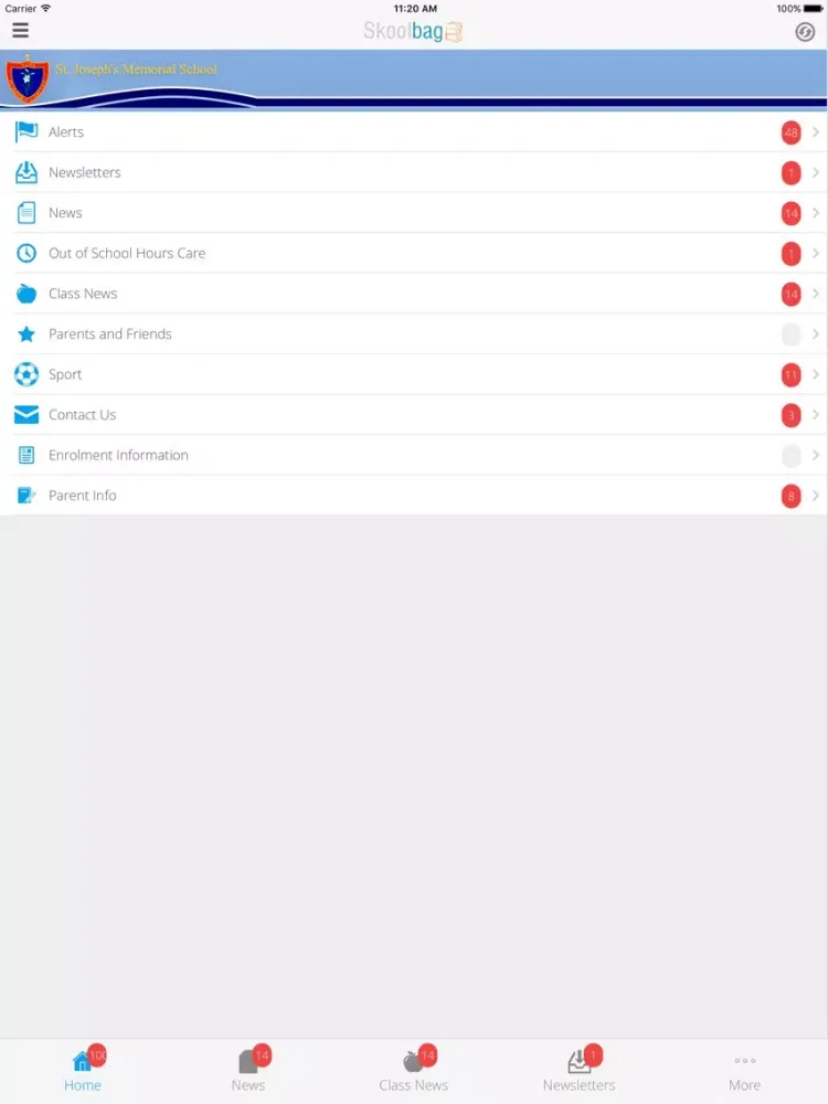 St Joseph's Memorial School iPad  स्क्रीनशॉट
