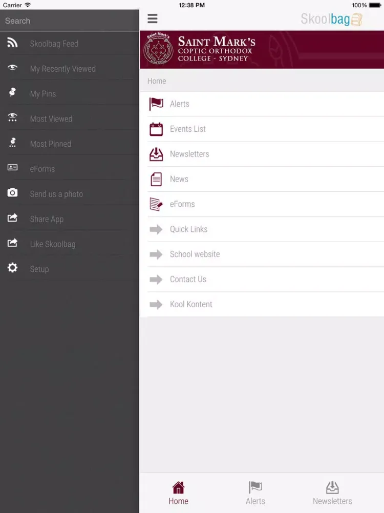 Saint Mark's Coptic Orthodox College - Skoolbag iPad  스크린샷