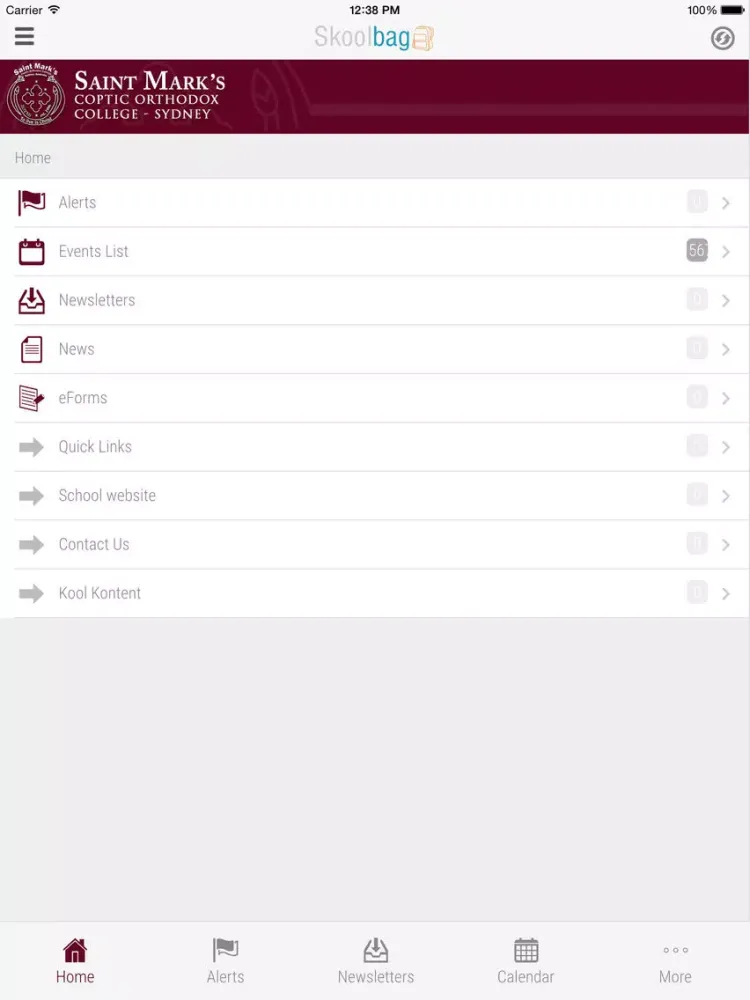 Saint Mark's Coptic Orthodox College - Skoolbag iPad  스크린샷