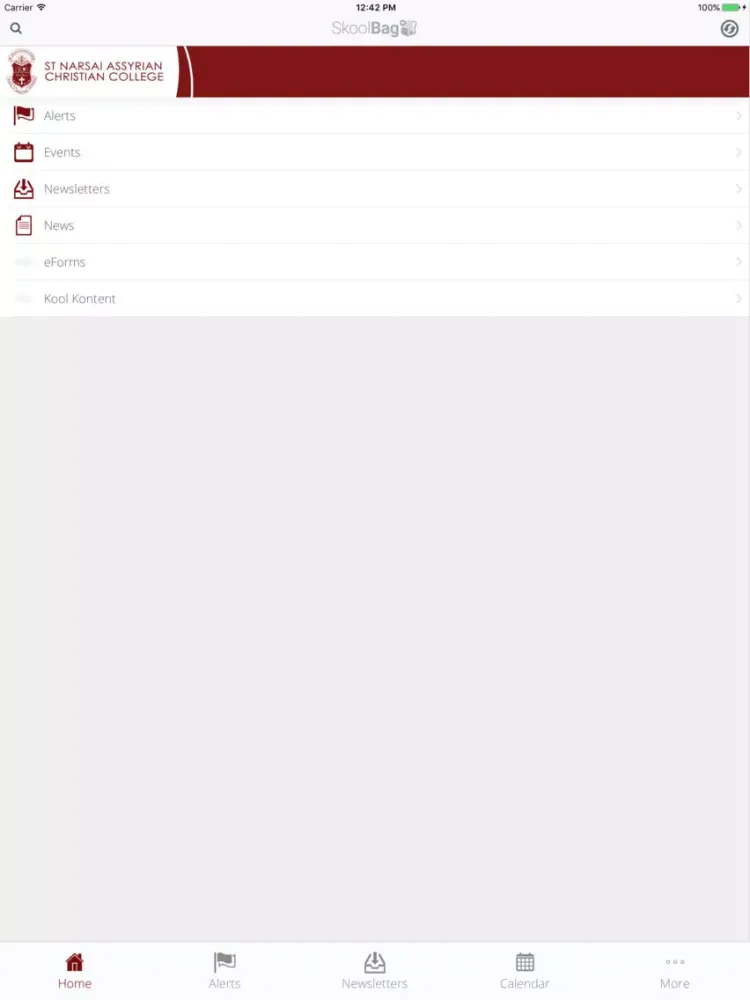 Zrzuty ekranu St Narsai Assyrian College iPad 