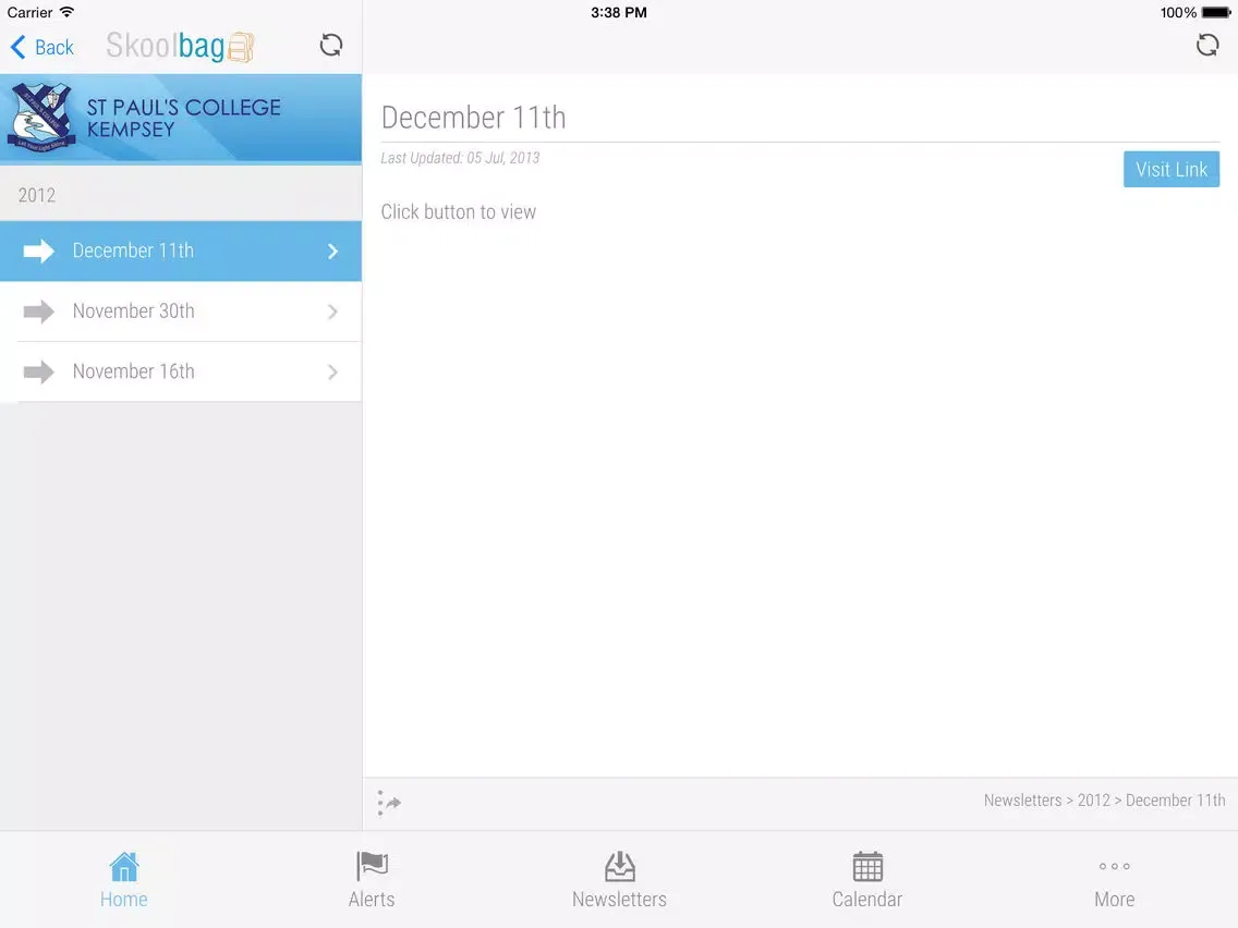 St Paul's College Kempsey - Skoolbag iPad  Ekran Görüntüleri