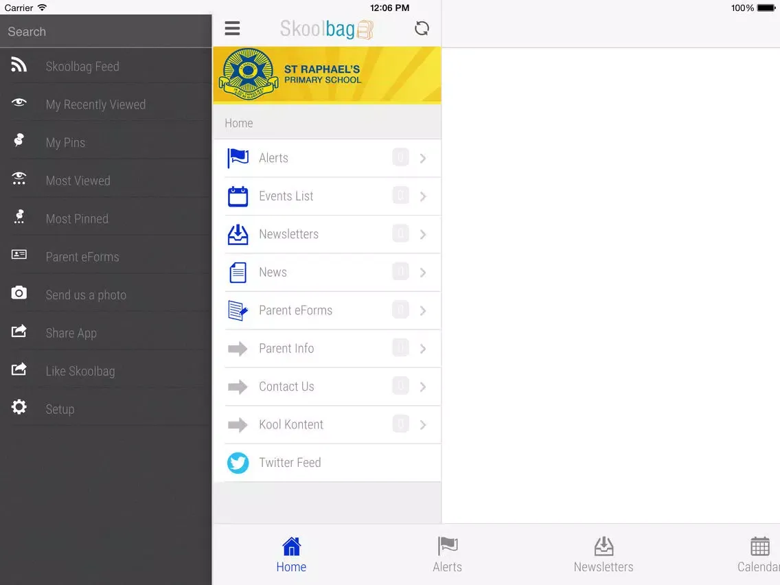 St Raphael's School - Skoolbag iPad  Screenshots