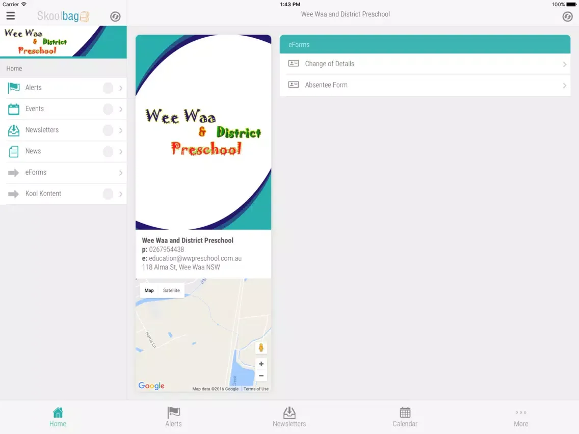 Wee Waa and District Preschool - Skoolbag iPad 應用截圖