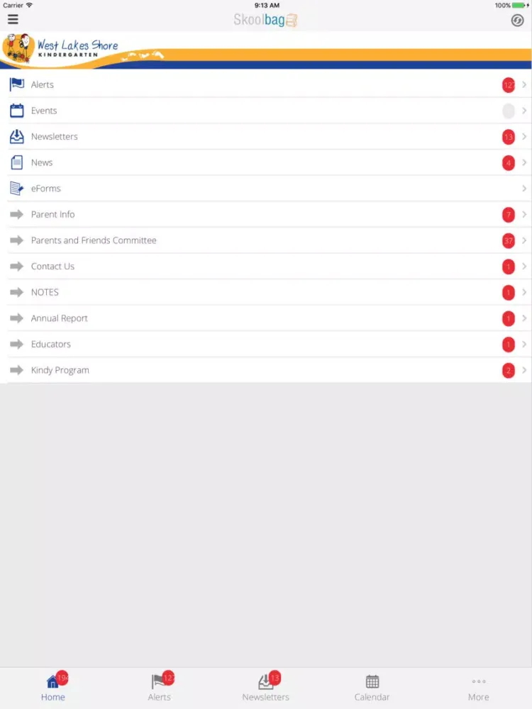 Captures d'écran de West Lakes Shore Kindergarten - Skoolbag iPad 