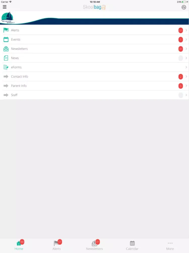 West Lakes Shore School - Skoolbag iPad 應用截圖