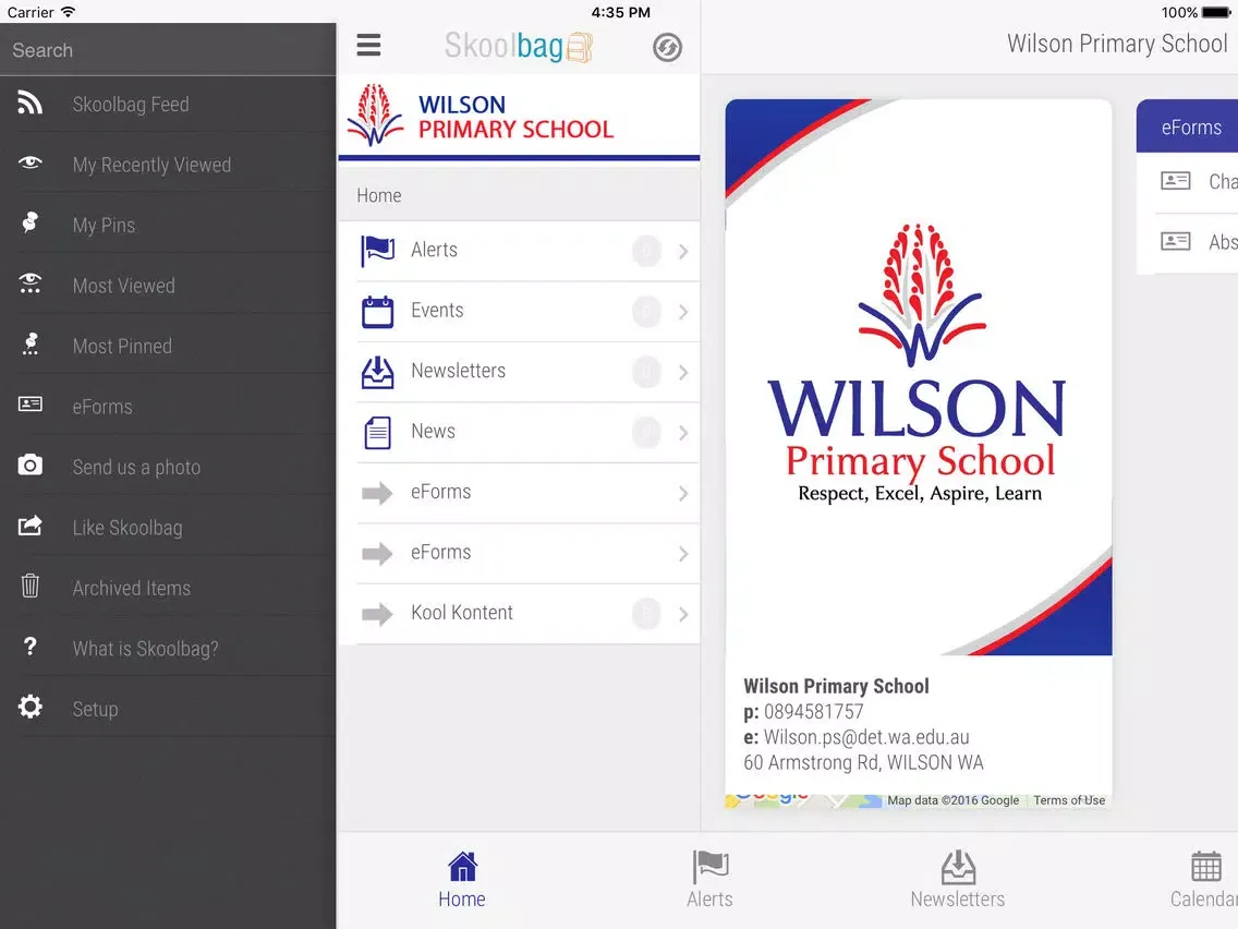 Ảnh chụp màn hình của Wilson Primary School iPad 