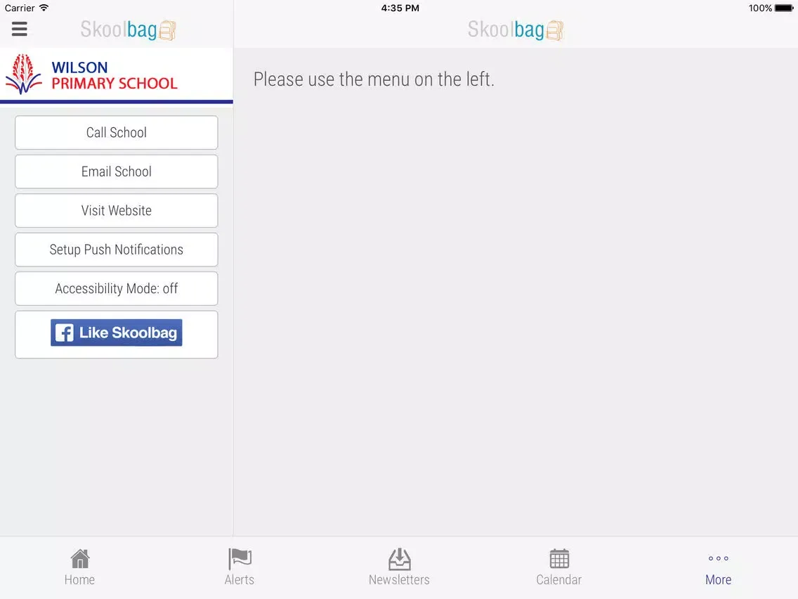 Ảnh chụp màn hình của Wilson Primary School iPad 