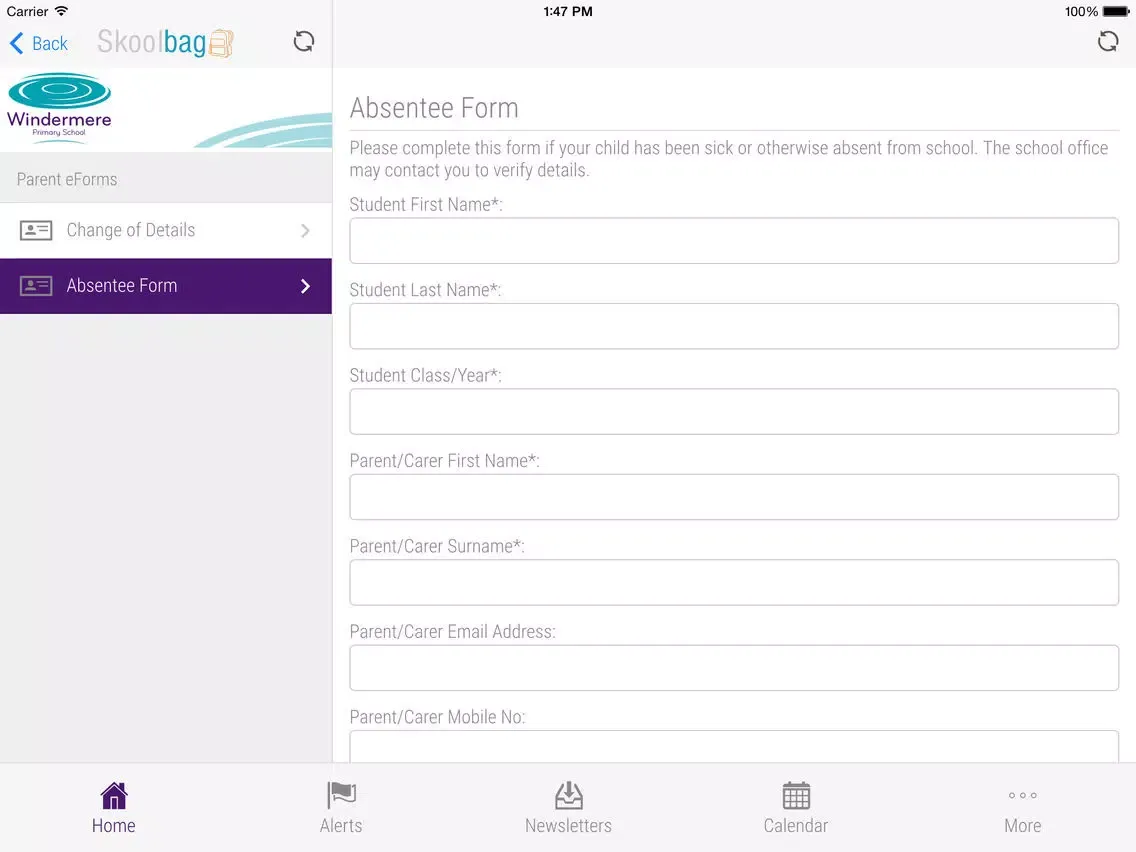 Windermere Primary School - Skoolbag iPad  스크린샷