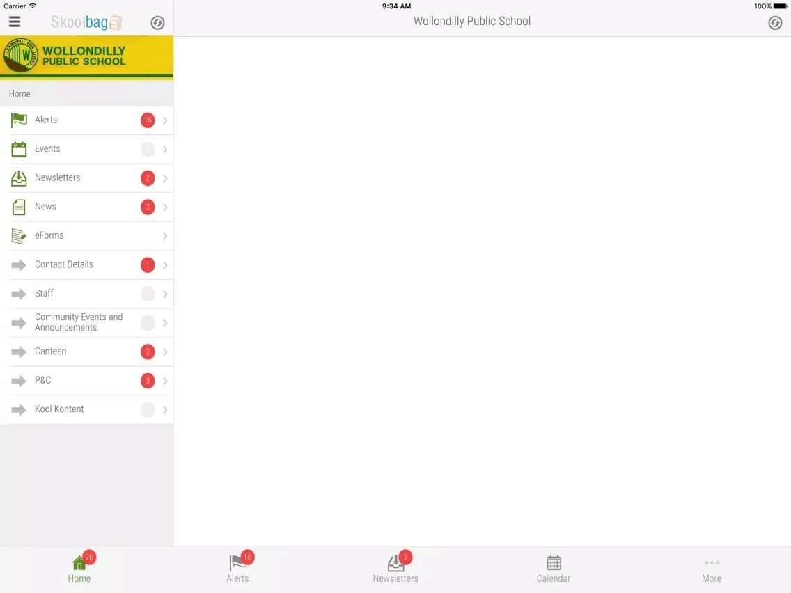 Wollondilly Public School - Skoolbag iPad  Screenshots