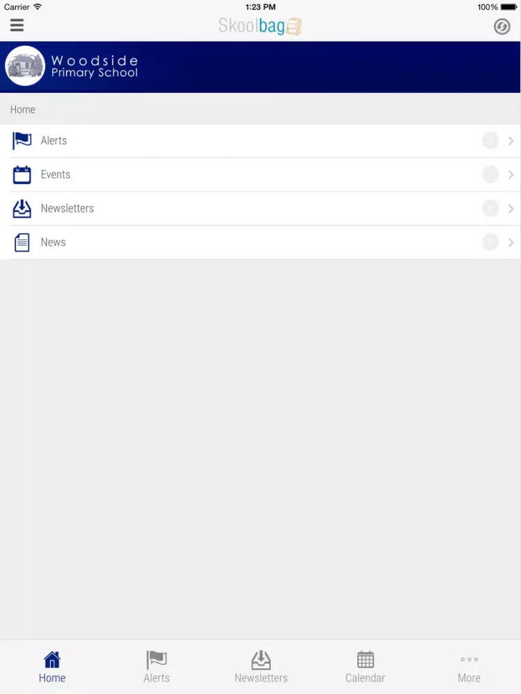 Capturas de tela do Woodside Primary School iPad 
