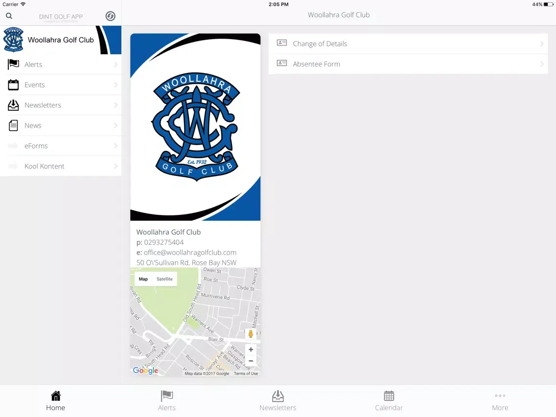 Woollahra Golf Club iPad  Screenshots