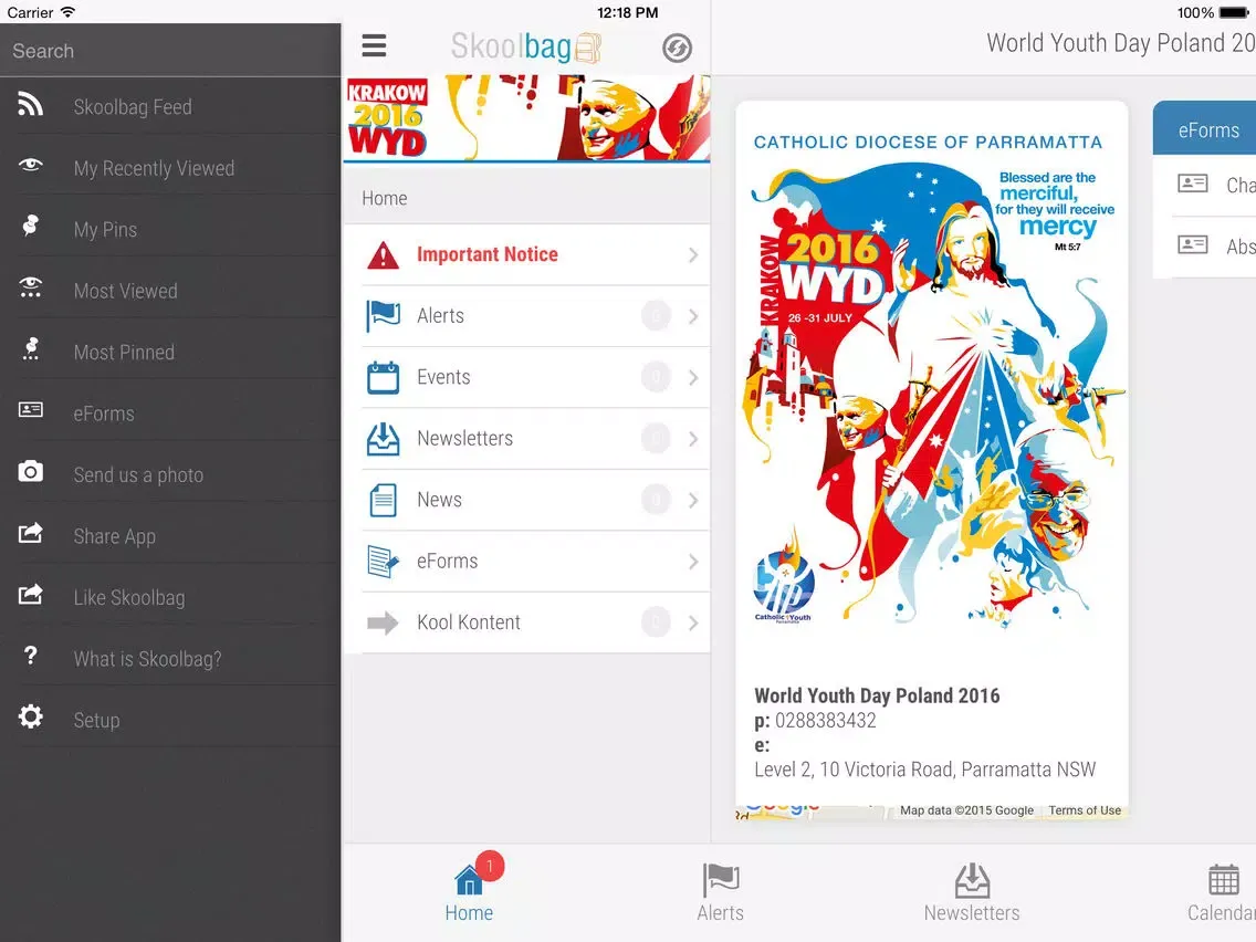 World Youth Day Poland 2016 iPad  Ekran Görüntüleri