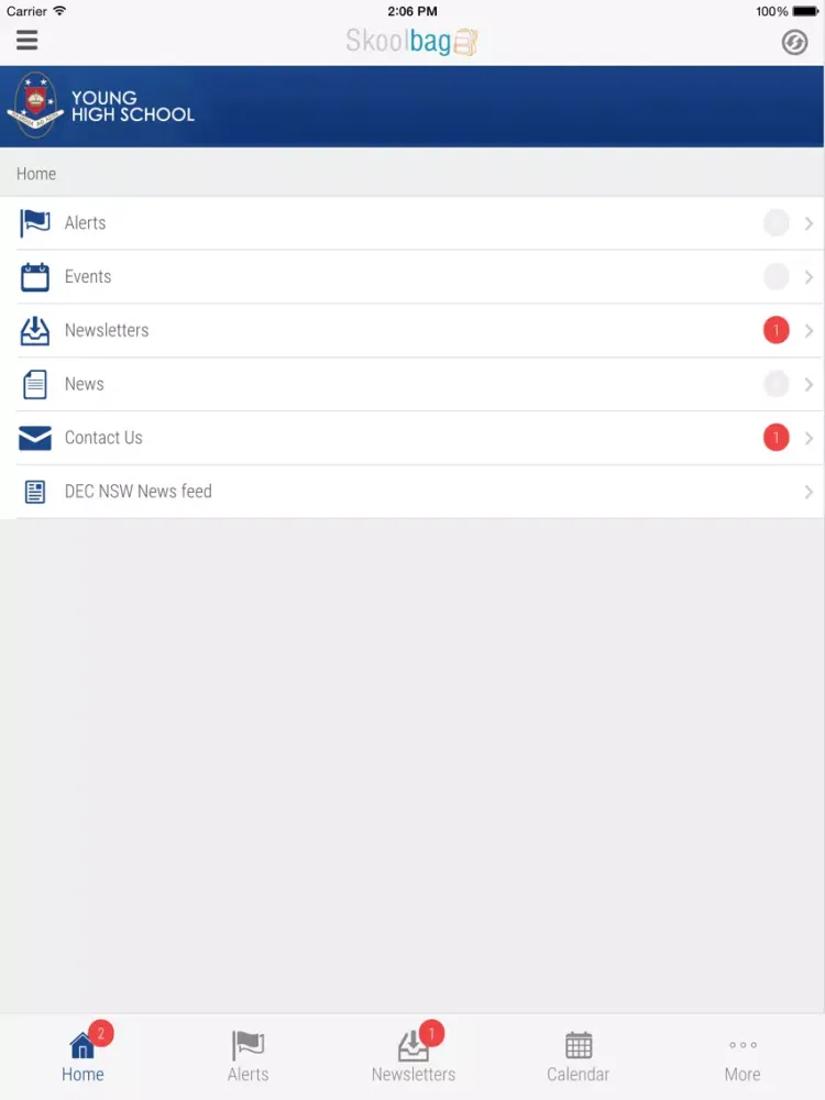 Young High School - Skoolbag iPad  স্ক্রিনশট