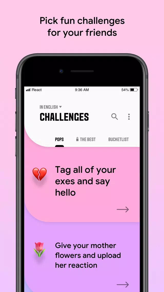 Tangkapan skrin ChallengeMe: Social Game
