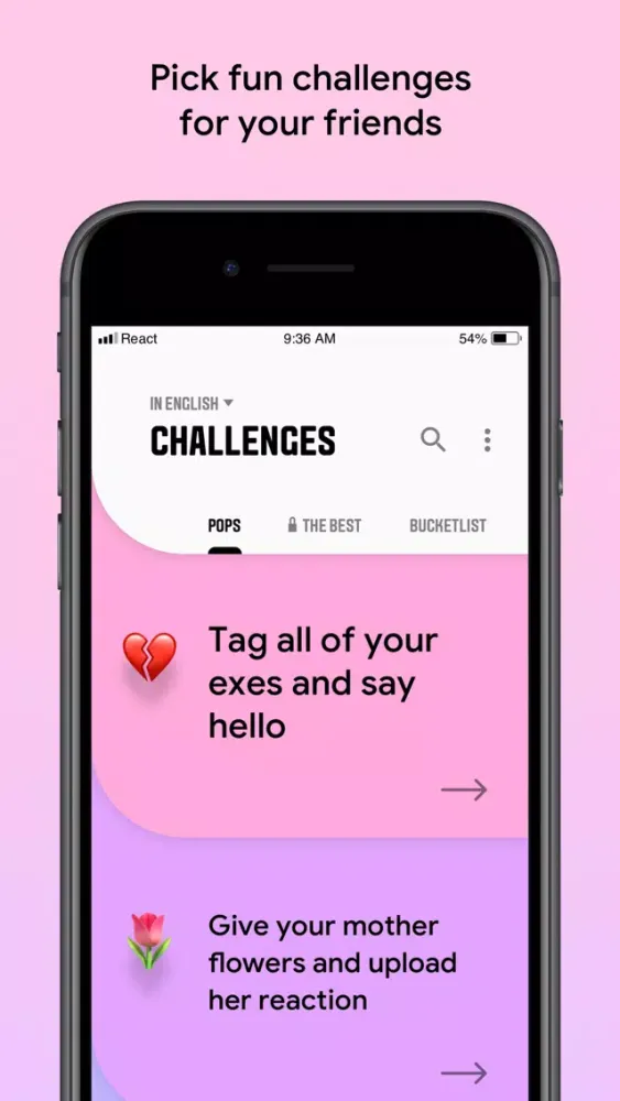 Capturas de tela do ChallengeMe: Social Game