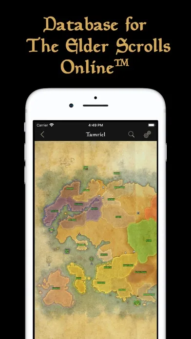 Capturas de tela do Database for ESO