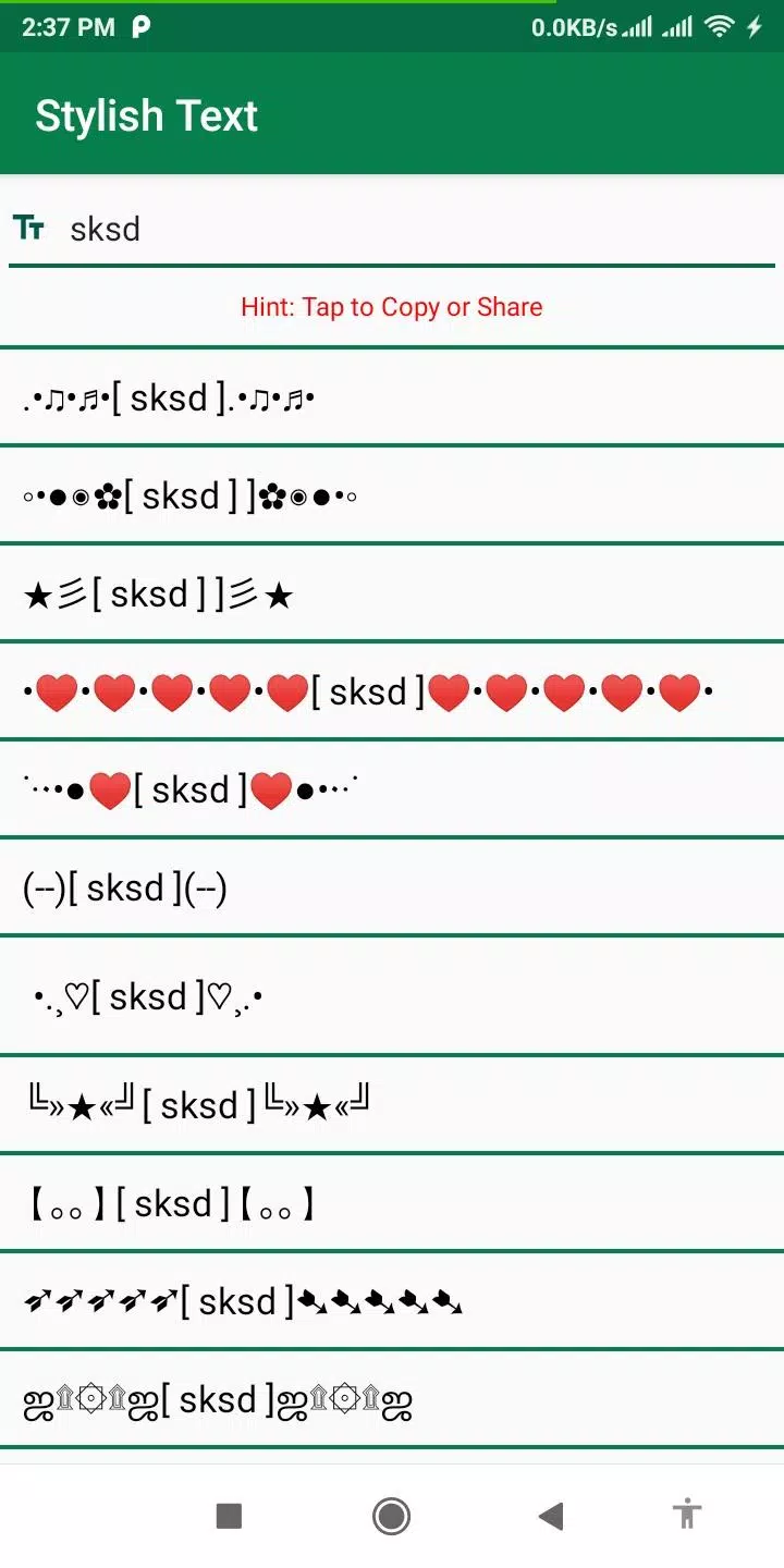 Stylish fonts, text and emojis Screenshots