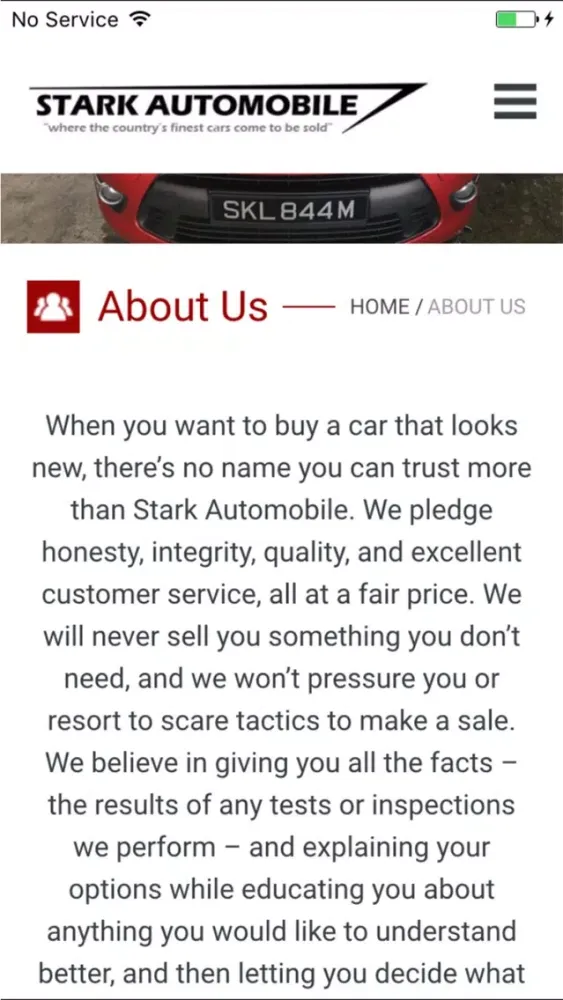Скриншоты Stark Automobile Listing