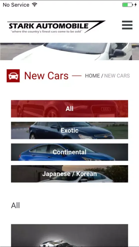 Скриншоты Stark Automobile Listing