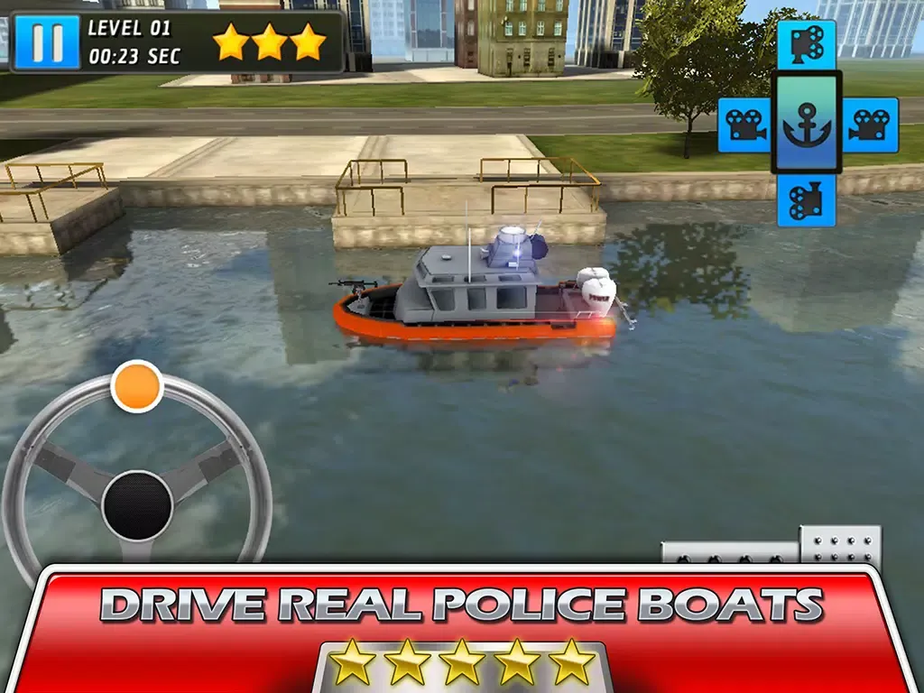Ảnh chụp màn hình của 911 Police Boat Parking : Ship Driving School iPad 