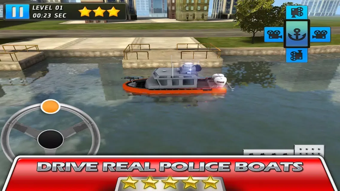 Ảnh chụp màn hình của 911 Police Boat Parking : Ship Driving School