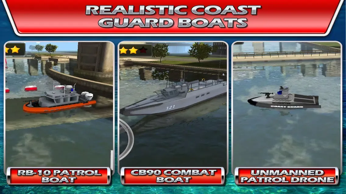 Ảnh chụp màn hình của 911 Police Boat Parking : Ship Driving School