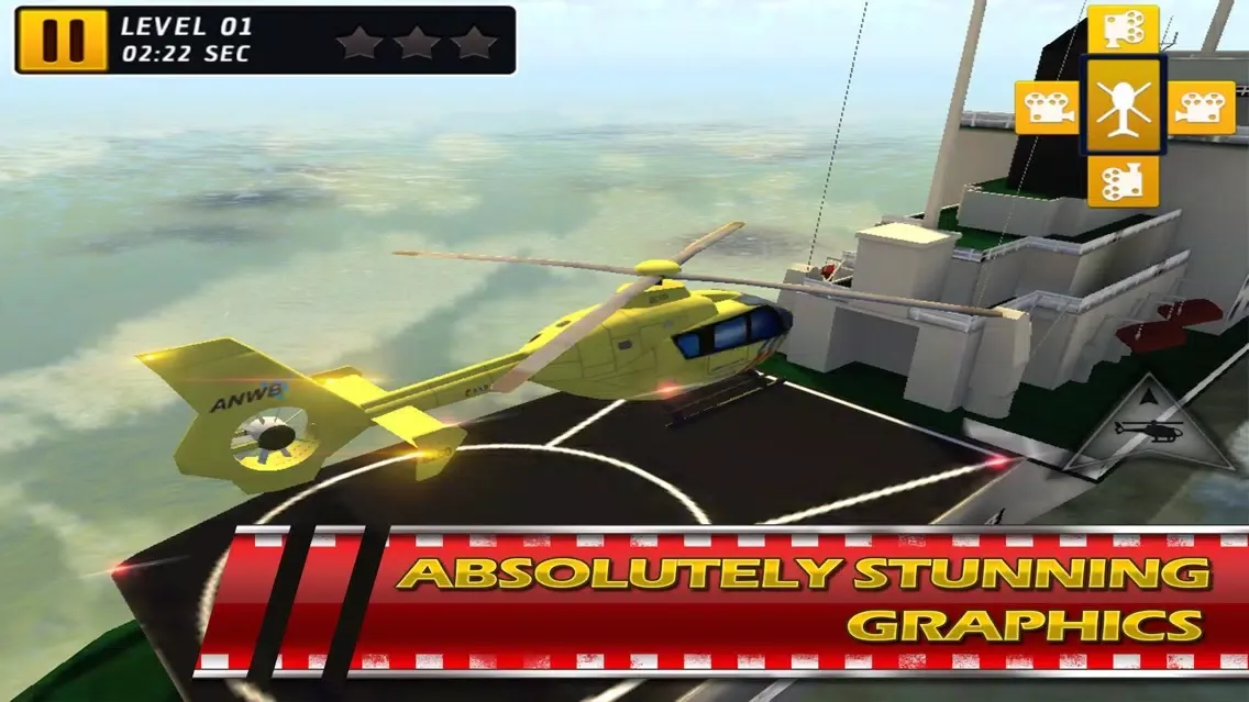Helicopter 3D Parking Simulator Play and Test Fly Real Police, Rescue and Combat Heli应用截图