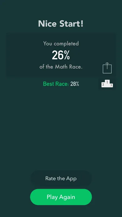 Ảnh chụp màn hình của Math Race - Race your brain