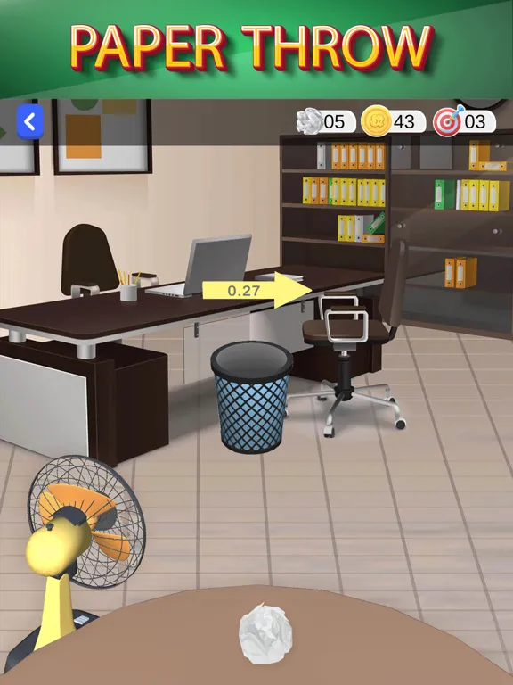 Tangkapan skrin Paper Throw 2d iPad 