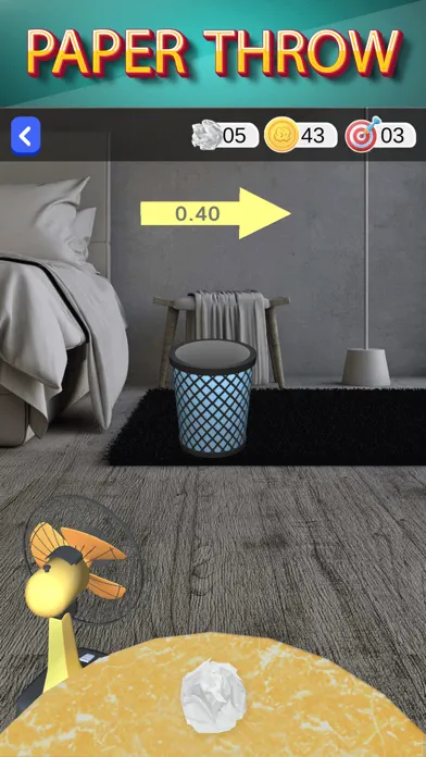 Tangkapan skrin Paper Throw 2d