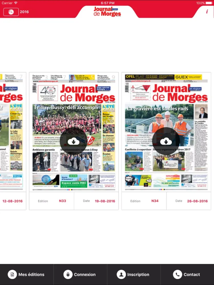 Journal de Morges iPad  Screenshots