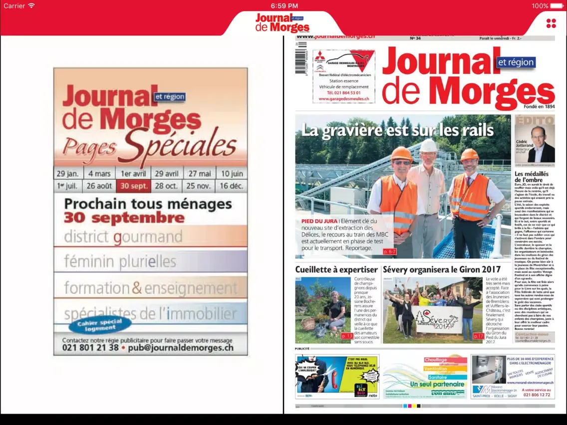 Journal de Morges iPad  Screenshots