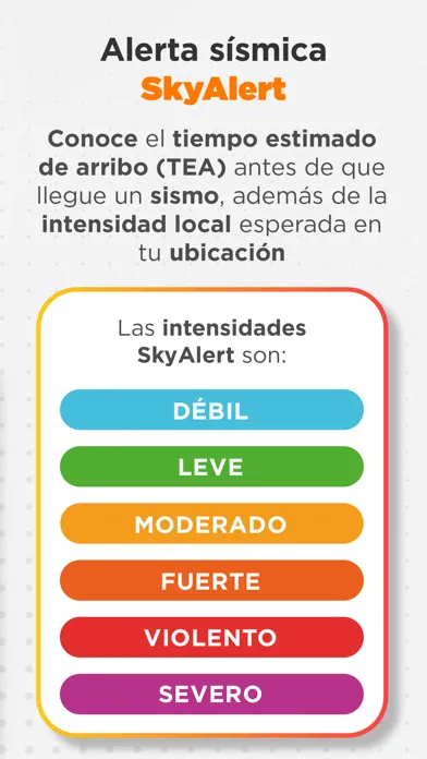 Screenshot di SkyAlert: Alerta Sísmica