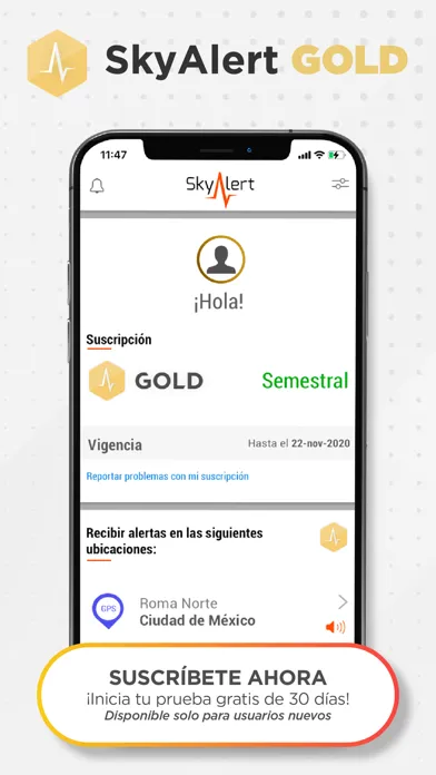 Screenshot di SkyAlert: Alerta Sísmica