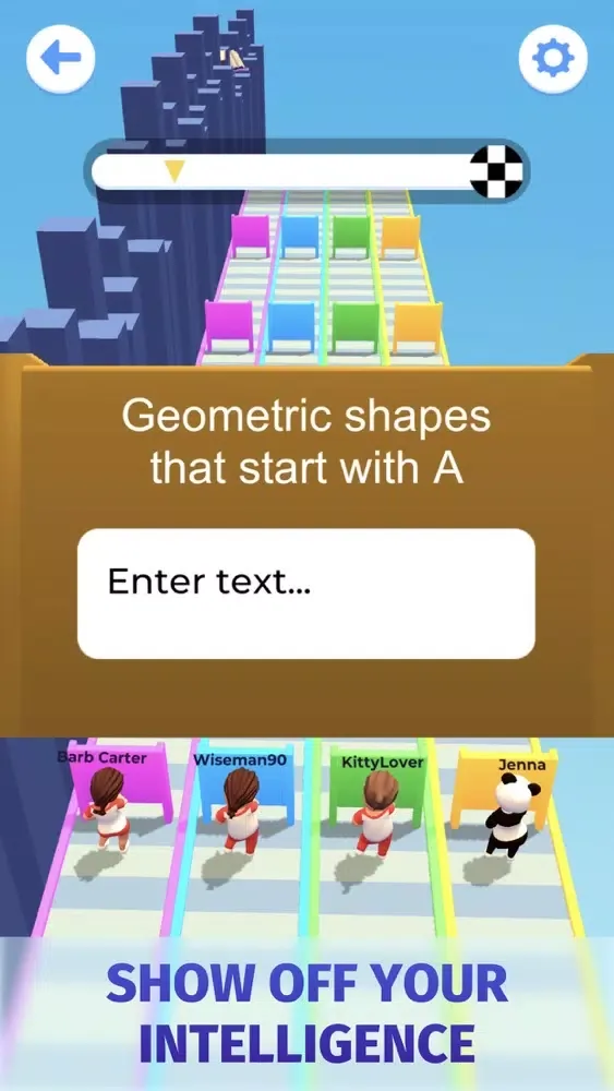 Ảnh chụp màn hình của Typing Runner — Fun Word Quiz